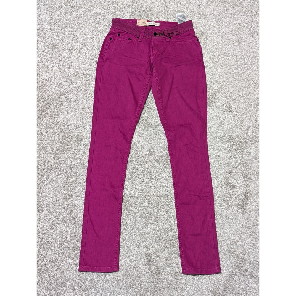 Levi's Jeans Women 1 24 Magenta 524 Too Superlow Slim Skinny Low Rise Purple